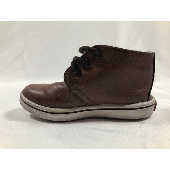 Levis Toddler Boy Booties Brown Low Top Lace-Up 14cm Size US 5 SEE PICTURES - Picture 8 of 15